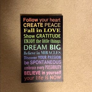 Inspirational wall decor